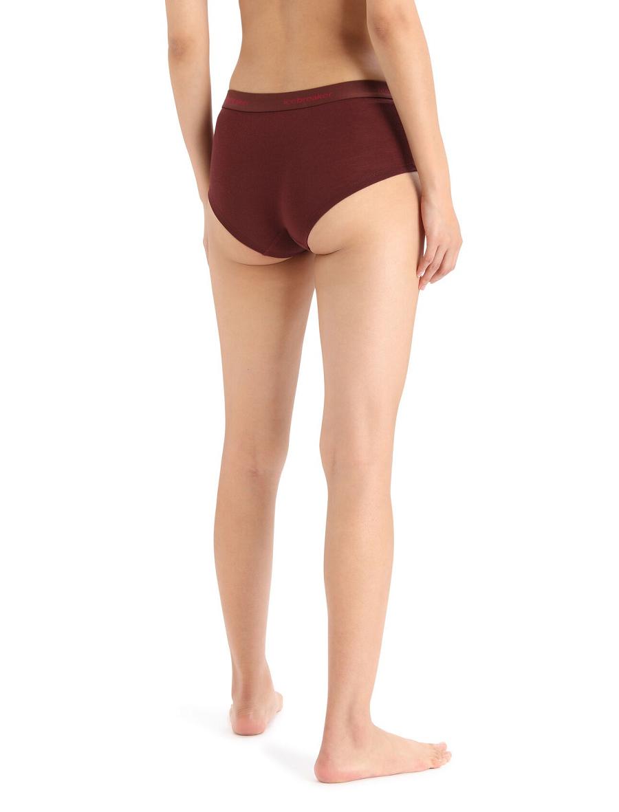 Sous Vêtement Icebreaker Merino Sprite Hot Pants Femme Rouge | FR 1706MQZA